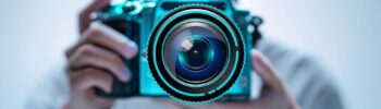 attrezzatura professionale, macchina fotografica con visore