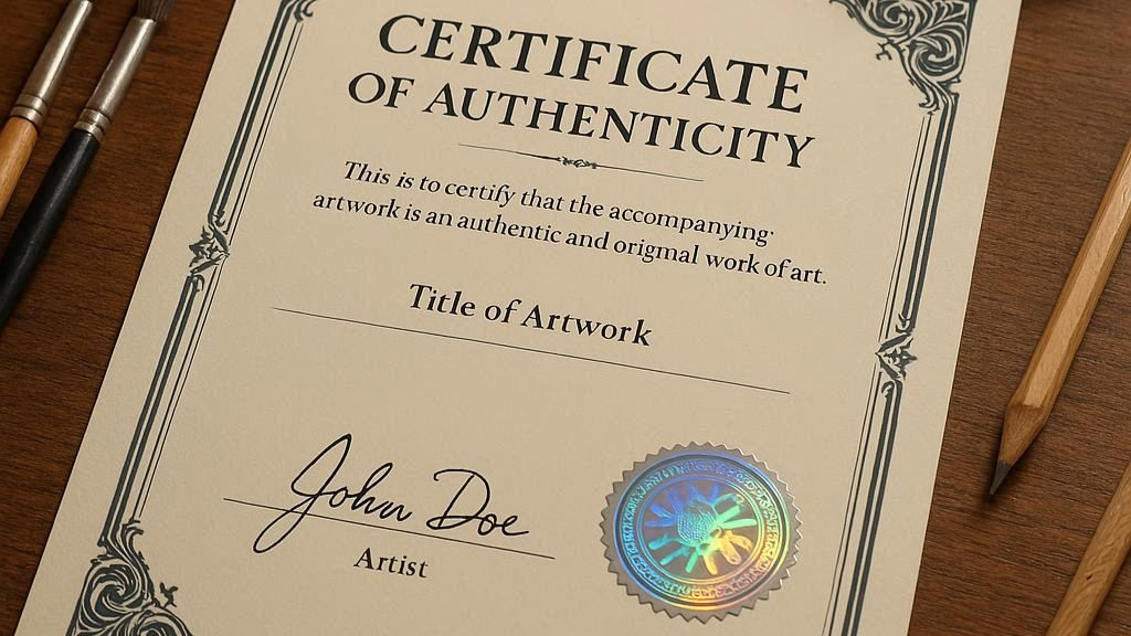 Certificato autenticità: valore e marketing per artisti